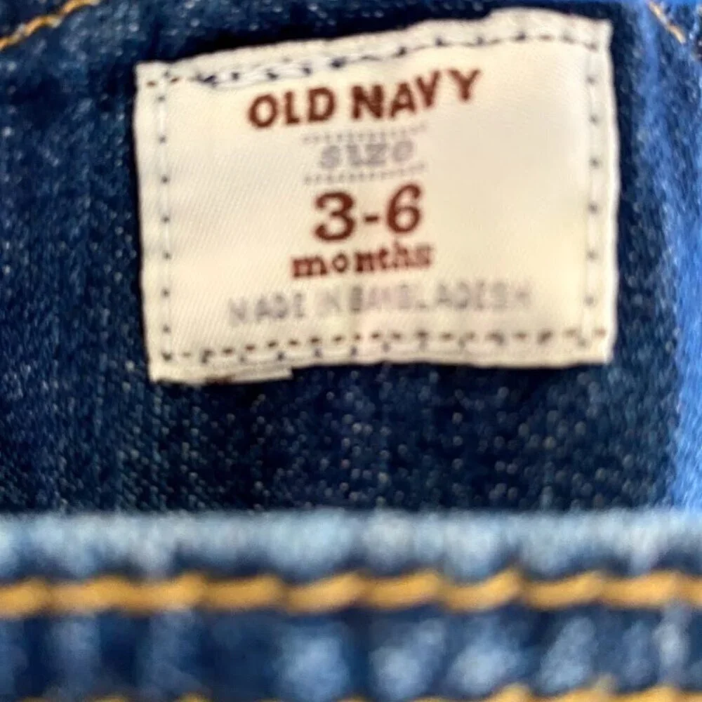 Old Navy Little Boy's Blue Denim Cotton Overalls